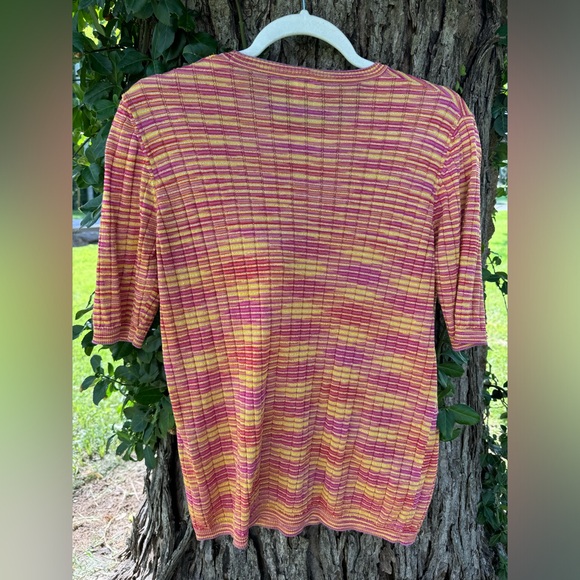 ✨Missoni pink and yellow textured quarter length sweater✨ - Picture 5 of 5